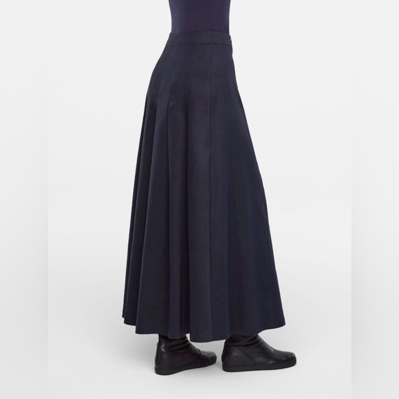 Sarah Pacini NWT Winning Blue Linen Blend Maxi Skirt - Size 3 - Picture 11 of 11